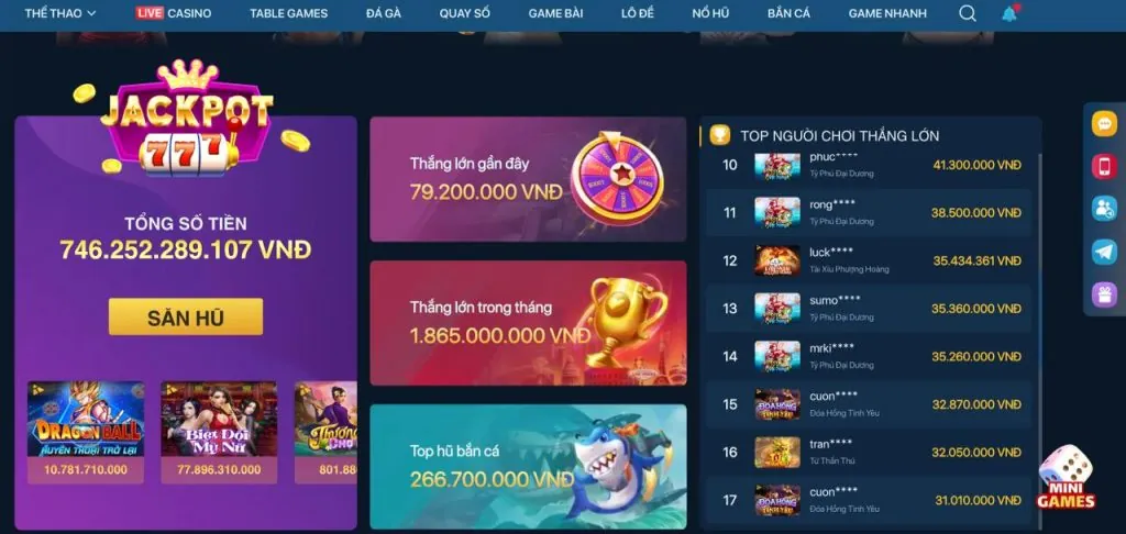 Chương trình hoàn trả cho slot game tại 189bet login